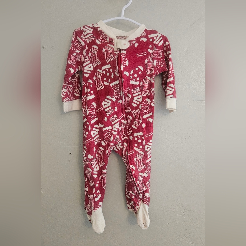 Burt's Bees Baby Pink and White One Piece